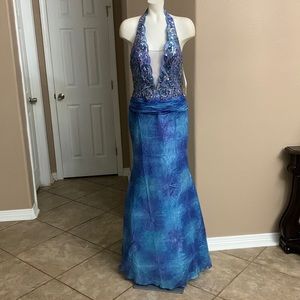 Blue mermaid gown